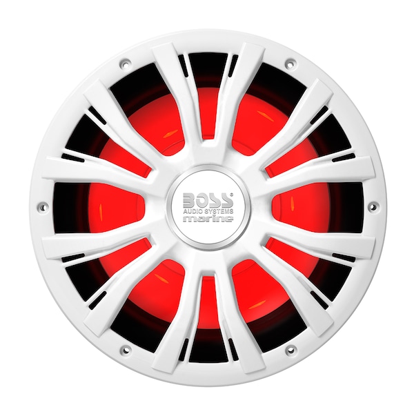 Boss Audio MRG10W 10" Marine 800W Subwoofer w/Multicolor Lighting - White MRGB10W - main